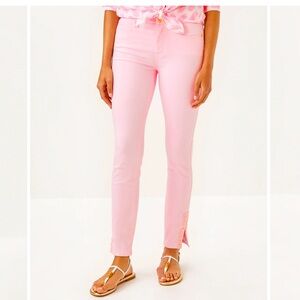 EUC Lilly Pulitzer 29" South Ocean High Rose Skinny Jean Pink Muse